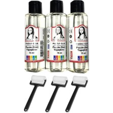 Hakay Puzzle Yapıştırıcı 70 ml 3 Adet ve Silindir Sünger Fırça 3 Adet Monalisa Pazıl Yapıştırıcısı
