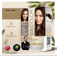 Aesco Sea Color Home Colorist Set Saç Boyası 6.7 Kakao Kumral Cocoa Brown