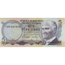 Banknoting 6. Emisyon 5 Lira I08 Çilaltı.