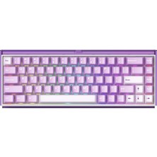 Frefly Store Akko RAY68 He Misty Purple White%65 Astroaim Manyetik Switch 8k Hz Hall Effect Hotswap Argb Kablosuz Ingilizce Gaming Klavye