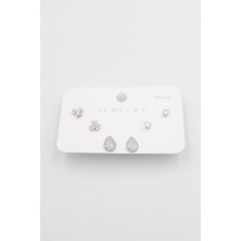 Royaleks Çoklu Set Küpe - Gümüş