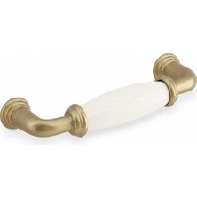 Frefly Store Aris Porselen Mat Altın Kulp 96 mm 9.6 cm Mobilya Çekmece Dolabı Dolap Kapak Kulplar Kulb Kulpu