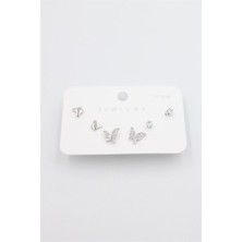 Royaleks Çoklu Set Küpe - Gümüş
