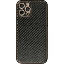 Sercinyo Ramos iPhone 12 Pro Kılıf Coco Karbon Silikon - Siyah