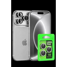 Marsilyan Newface Apple Iphone 18 Pro Max Raze Metal Kamera Lens - Gümüş