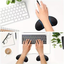 Hakay Klavye Bilek Yastığı, Ergonomik Jel Bilek Desteği, Kaymaz Tabanlı, Konforlu Mouse Pad, Siyah