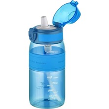Uzspace Fiftyfifty Pipetliısırılamaz 440 ml Silikon Gönande Su Matarası Koyu Mavi, Koyu Mavi