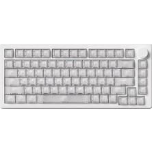 Frefly Store Akko Monsgeek M1 V5 He White Transparent Astroaim Manyetik Switch 8k Hz Hall Effect Hotswap Rgb Kablosuz Ingilizce Gaming Klavye