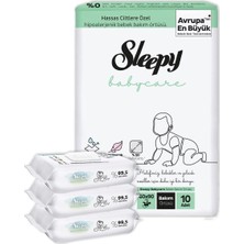 Frefly Store Sleepy Islak Mendil Bio Natural 120 Yaprak ve Bakım Örtüsü 10' Lu