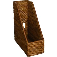 Aesco Kouboo La Jolla Rattan Magazine File Basket, Honey/brown _ P, Honey/brown, 26.67 x 11.43 x 30.48 cm