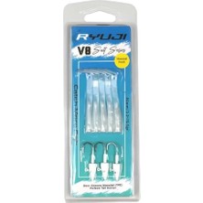 Hakay V8 8cm 5.5gr Silikon Yem Set (3+5) White Silver