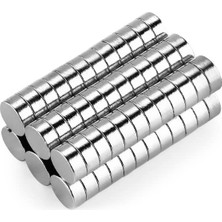 Hakay 100 Adet 7x2 mm Yuvarlak Güçlü Neodyum Mıknatıs (Çap 7 mm Kalınlık 2 Mm)