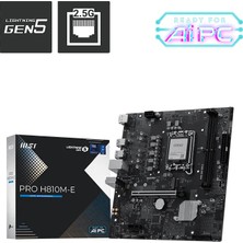MSI Msı Pro H810M-E Ddr5 6400MHZ (Oc) M.2 Matx 1851P