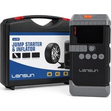 Hakay Akü Takviye ve Hava Kompresörü 3750A Tepe Akımı, 150 Psı Lastik Şişirme, 19800MAH Powerbank, LCD Ekranlı Jump Starter, LED El Feneri, 12V Araçlar Için Çok Fonksiyonlu Akü Destek Cihazı Ls-99