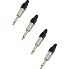 Aesco Hepa Merz SFC-M63-4X 6.35MM Mono Jack Gitar Jack Erkek Jak (4 Adet)