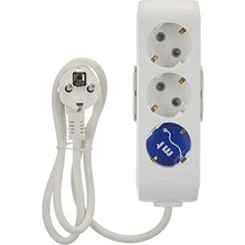 Frefly Store Çocuk Korumalı 1 Metre Uzunlu Üçlü Priz, Güvenli Tasarım