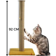 Frefly Store Pugalo 90 cm Büyük Kedi Tırmalam Tahtası Pugalo Catnipli Uzun Tırmalama Tahtası (Sarı)