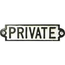 Aesco Kreatif Kraft 83516 'private' Cast Iron Sign