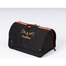 Frefly Store Brave Paws Perdeli Flybag Plastik Yırtılmaz Fileli Kedi ve Köpek Taşıma Çantası Havayolu Çantası Yıkanabilir (Mor)