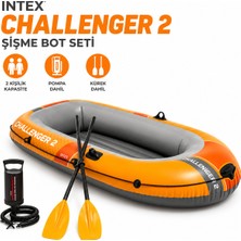 Welcomein Intex Challenger 2 Şişme Bot Seti – 2 Kişilik