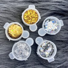 Aesco Reçine Sim & Glitter Seti, Mum, Beton, Süs & Glitter E1