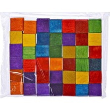 İleri Grup Renkli Ahşap Bloklar 42 Adet 15x15mm