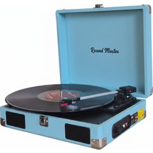 Frefly Store Record Master RM-311 Pikap - Mavi - Tüm Plaklar Ile Uyumlu - Priz ve Powerbanke Takılarak Kullanım - Universal Iğneli (Mavi)