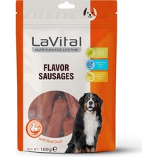 Frefly Store Lavital Flavor Sausages Ördek Etli Sosis Köpek Ödül Maması Yetişkin Köpekler Için 100G