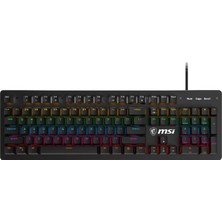 Frefly Store Msı Gg Forge GK300 Red Tr Gamıng Keyboard Mekanik Red Swıtch Rgb Backlıght