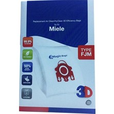 Frefly Store Mıele Complete C3 Allergy Powerline ile Uyumlu Seninürünün 5 Katlı Kutulu Bez Toz Torbası 12 Adet + 3 Micro Filtresi
