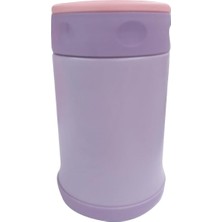Frefly Store Trendix Çelik Içli Termos 500 ml Çelik Kaşık Ile Mor-Pembe