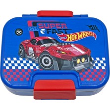 Frefly Store Wiggle Bento 1030ML Lunchbox Hotwheels Lisanslı Tek Katlı 2 Bölmeli Paslanmaz Çelik Sefer Tası Yemek Kutu