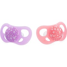 Frefly Store Twistshake 78088 Twistshake 6+ Ay Ikili Ortodontik Silikon Yalancı Emzik, Pembe/mor