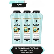 Frefly Store Gliss Full Hair Wonder Kafein & Peptit Saç Dökülme Karşıtı Şampuan 400 ml Dökümeye Eğilimli Saçlarx3 Adet
