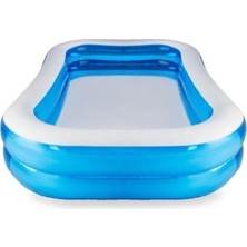 Frefly Store Bestway Şişme Havuz Jumbo, 262X175X51 Cm, Mavi-Beyaz
