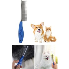 Frefly Store Duffa Ergonomik Kedi ve Köpek Tüy Açma Tarağı, Köpek Kıtık Açıcı Bakım Tarağı, Metal Tarama Fırçası, Tüy Dökme Önleyici