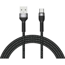Frefly Store Shira Serisi Type-C USB Kablo 2 Metre Siyah