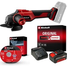 Frefly Store Einhell Axxıo 18/125 Akülü Taşlama Seti (4,0 Ah Akü ve Şarj Cihazı, Kesici Disk Dahildir)