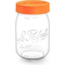 Frefly Store Le Parfait Color Vis Turuncu Kapaklı Cam Kavanoz 1l