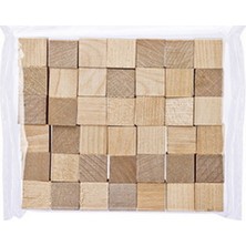 İleri Grup Naturel Ahşap Bloklar 42 Adet 15x15mm