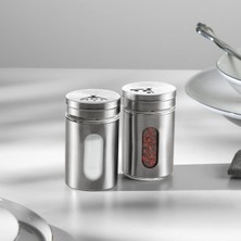 Frefly Store Nehir Selvi 2'li Cam Silindir Tuzluk ve Biberlik Takımı