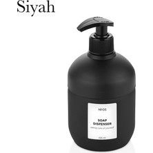 Frefly Store Sıvı Sabunluk Cam Siyah Sıvı Sabunluk Banyo Mutfak Sıvı Sabun Losyon Şişesi 425 ml Siyah