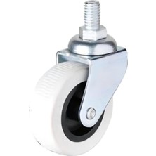 Frefly Store Hts 322 Dönerli Vidalı Mobilya Tekerleği 52 mm - 35 kg Taşıma Kapasiteli Pvc-Pp Iç Mekan Sehpa ve Ofis Tekeri, 3/8 Inç Vida Çapı - 4 Adet