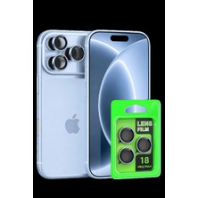 Marsilyan Newface Apple Iphone 18 Pro Max Raze Metal Kamera Lens - Açık Mavi