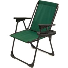Frefly Store Katlanır Natura Kamp Sandalyesi, Piknik Için Oval Bardaklık ile Yeşil