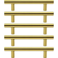 Frefly Store Alteta 5 Adet (128 mm - 12.8 Cm) Gold Altın Metal Mobilya Mutfak Çekmece Dolap Kulbu Kulpu Kulpları
