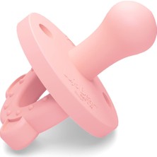 Frefly Store Lujo Bear Safe&joy Silikon Emzik ve Diş Kaşıyıcı - Stage 1 - Dişsiz Bebekler Için (Açık Pembe)