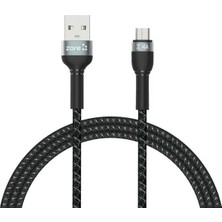 Frefly Store Psr Aksesuar Siyah Siyah Shira Serisi Micro USB Kablo 1 Metre- ile Uyumlu
