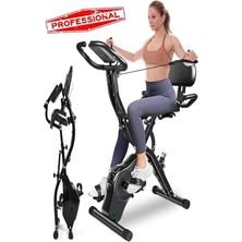 Frefly Store x 4ın1 Katlanabilir Ekranlı Kondisyon Egzersiz Bisikleti Manyetik Bisiklet Evde Egzersiz Bisikleti