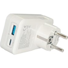 Frefly Store 20W Pd Hızlı Şarjlı Priz Dönüştürücü, Akım Korumalı ve USB Çıkışlı